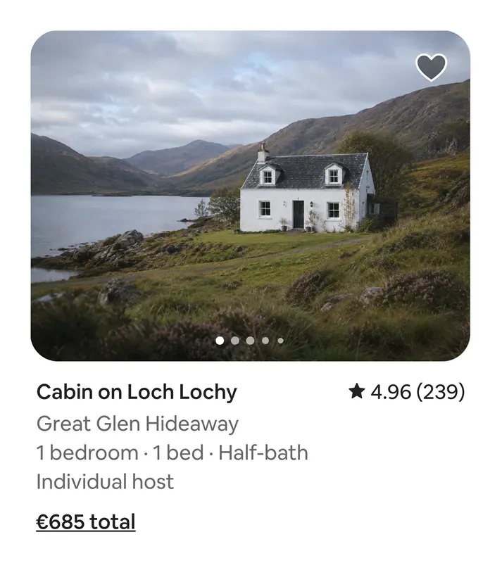 Inzerát na Airbnb, ze kterého web vznikl